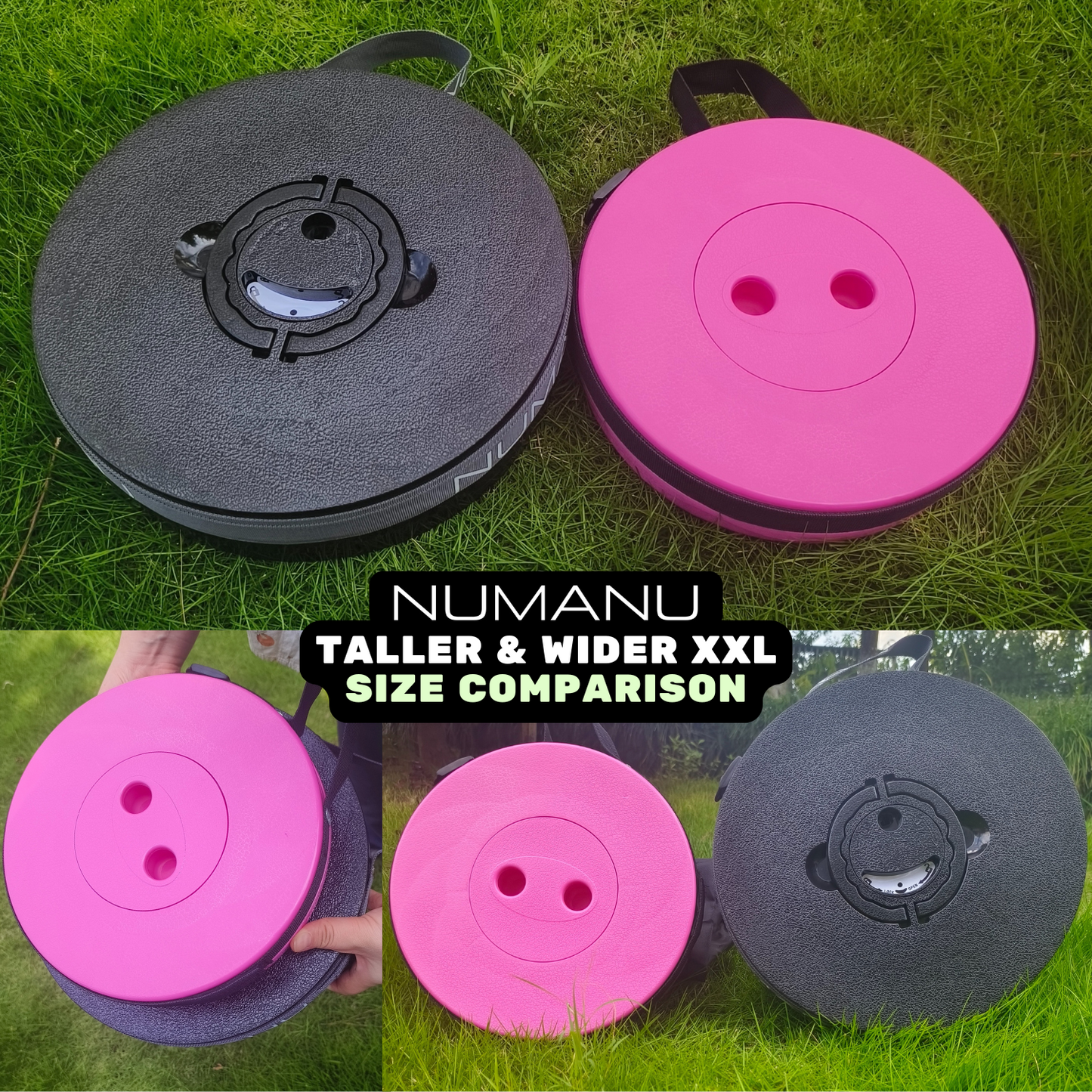 NUMANU stool placed on table showing color options
