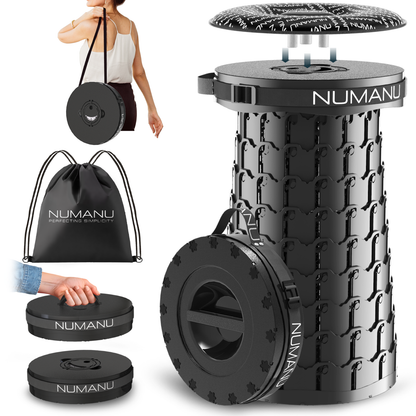 XXL Taller & Wider Collapsible Stool, Seat Pad & Carry Bag